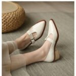 Retro buckle pointed-toe single shoes, new spring/summer style soft, Style Shoes – RV2584 - Image 3