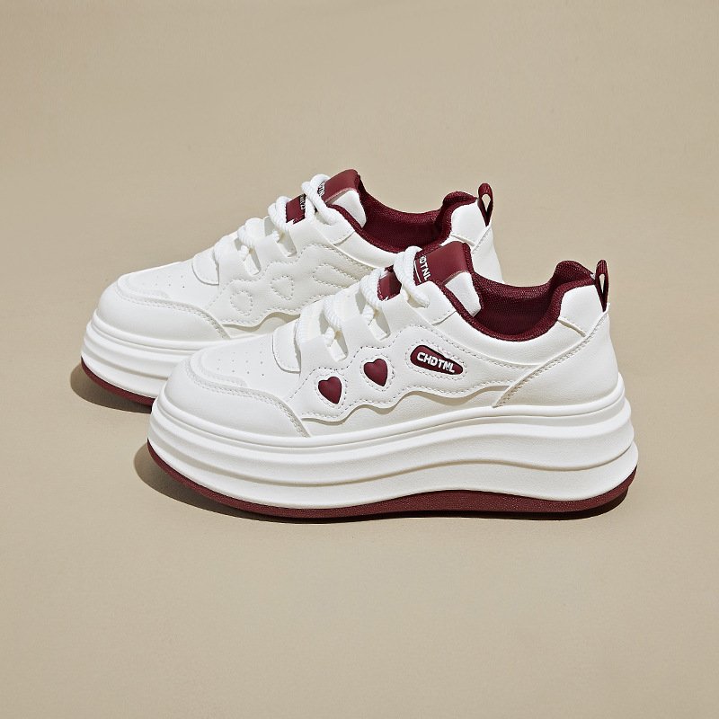 主图-6 Korean Style Breathable White Sneakers for Women, Sneaker & Kades – STWR159 - Image 1