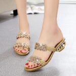Women’s Sandals, Casual Sandals, Mid-Heel, Versatile & Trendy, Slipper-STRV185 - Image 4