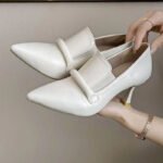 Fashionable and versatile, deep-cut work high heels, women’s mid-heel shoes, Style Shoes – STRV2569 - Image 2
