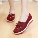 Old Beijing cloth shoes for Women, breathable, casual, suitable for Mothers, Canvas-STRV2328