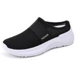 Women’s lightweight half-slip-on Shoes with Flyknit mesh cross-border, Canvas & Loafer – STDS124